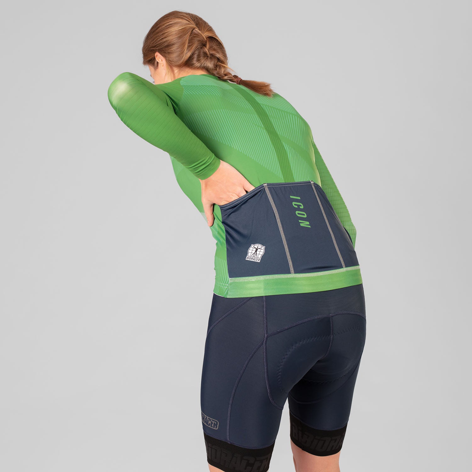 Maillot de manga larga Icon Green para mujeres