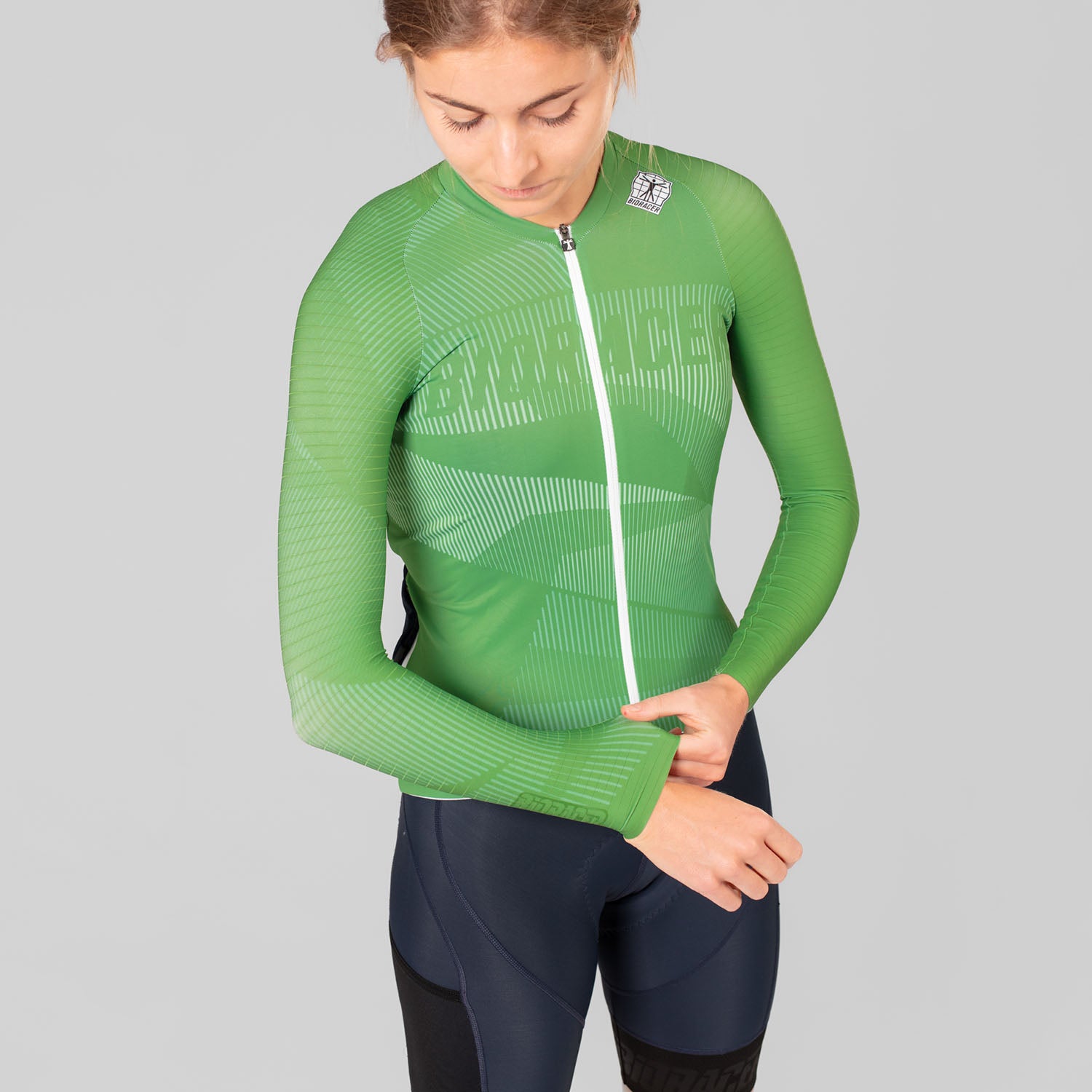 Maillot de manga larga Icon Green para mujeres