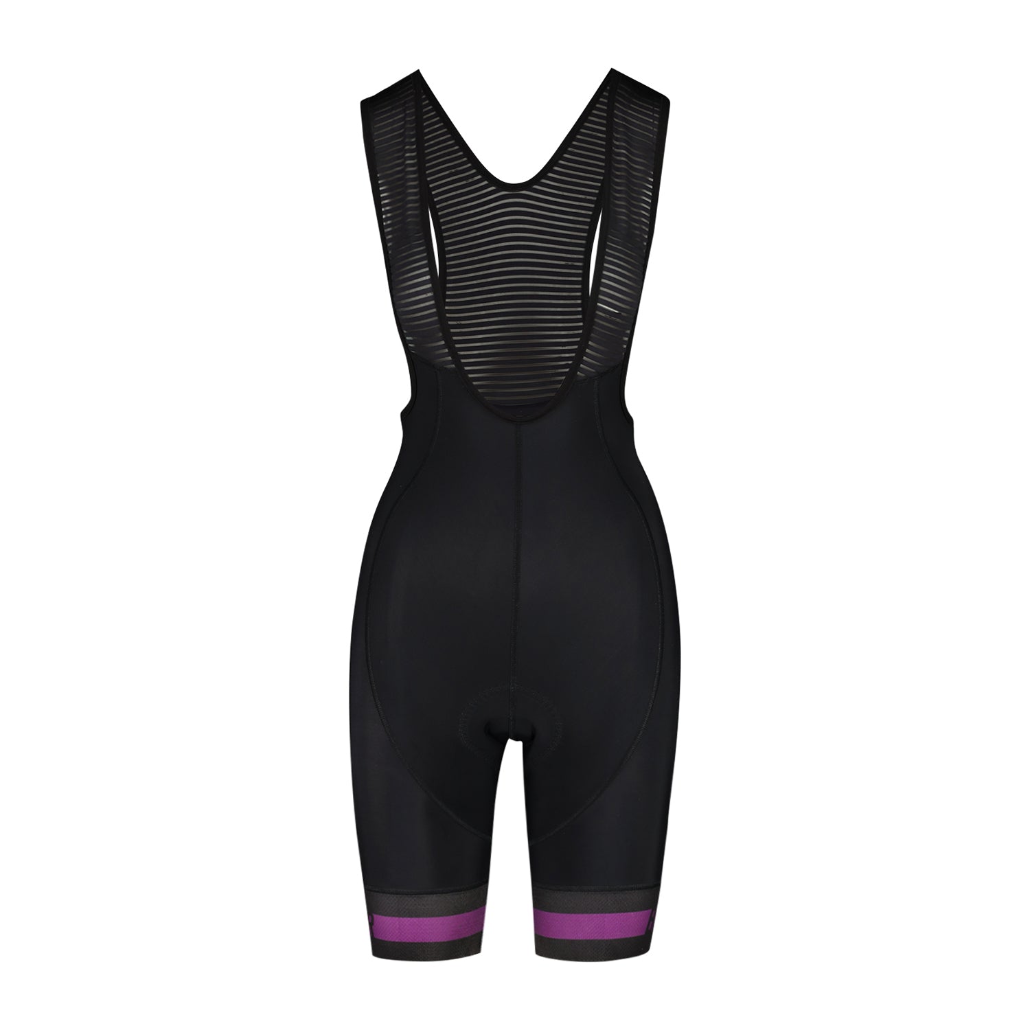 Icon Womens Bibshorts Black Deep Purple