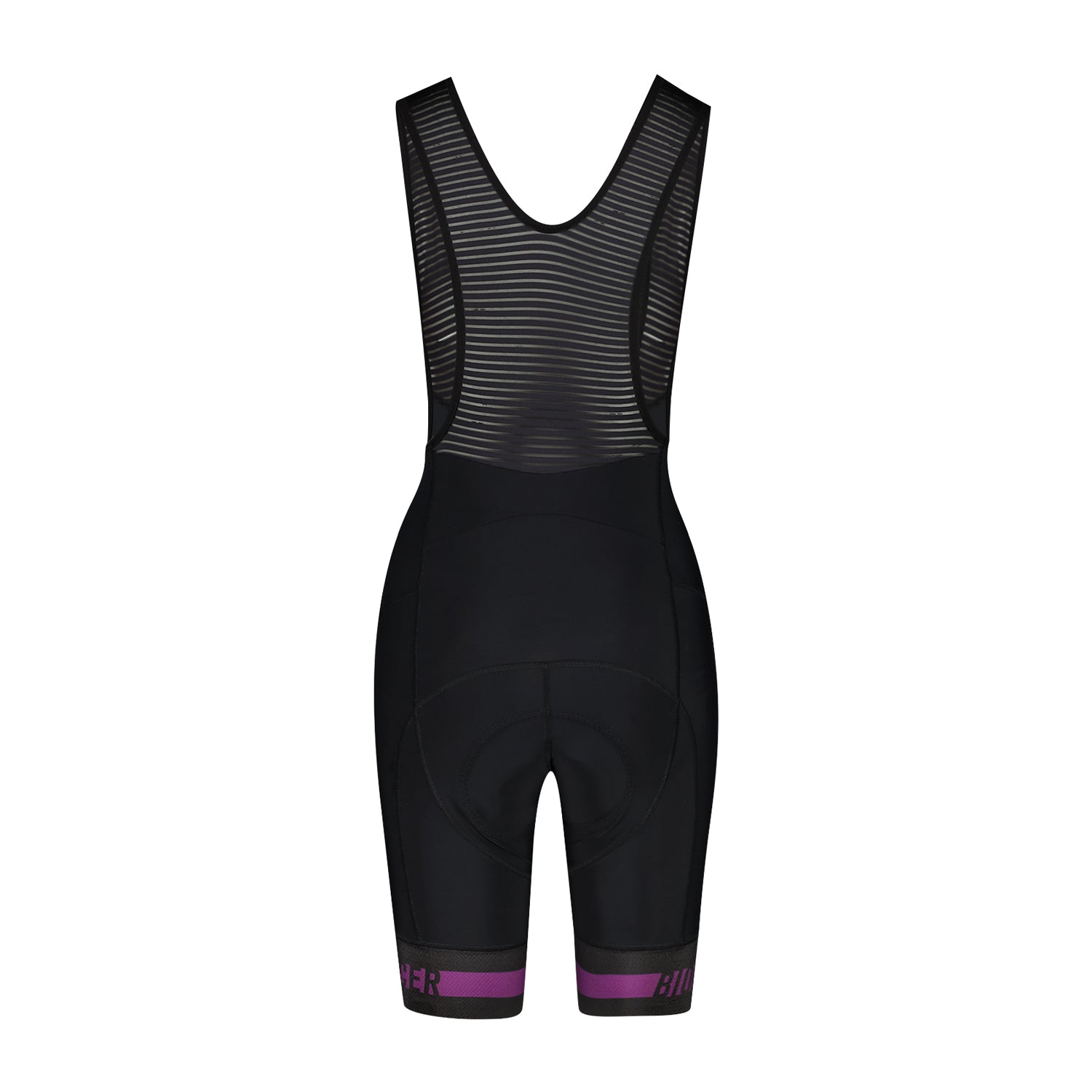 Icon Womens Bibshorts Black Deep Purple