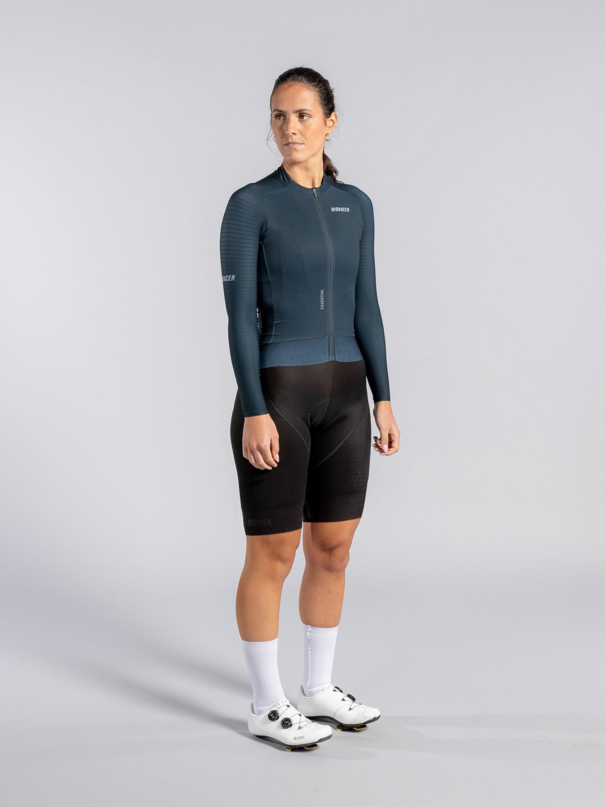 Epic Dames Wielershirt Lange Mouwen Graphite Blue