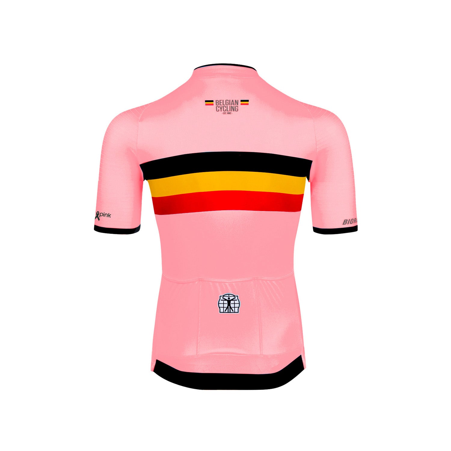 Officiële Belgian Cycling Icon Kids Wielershirt – Think Pink Editie