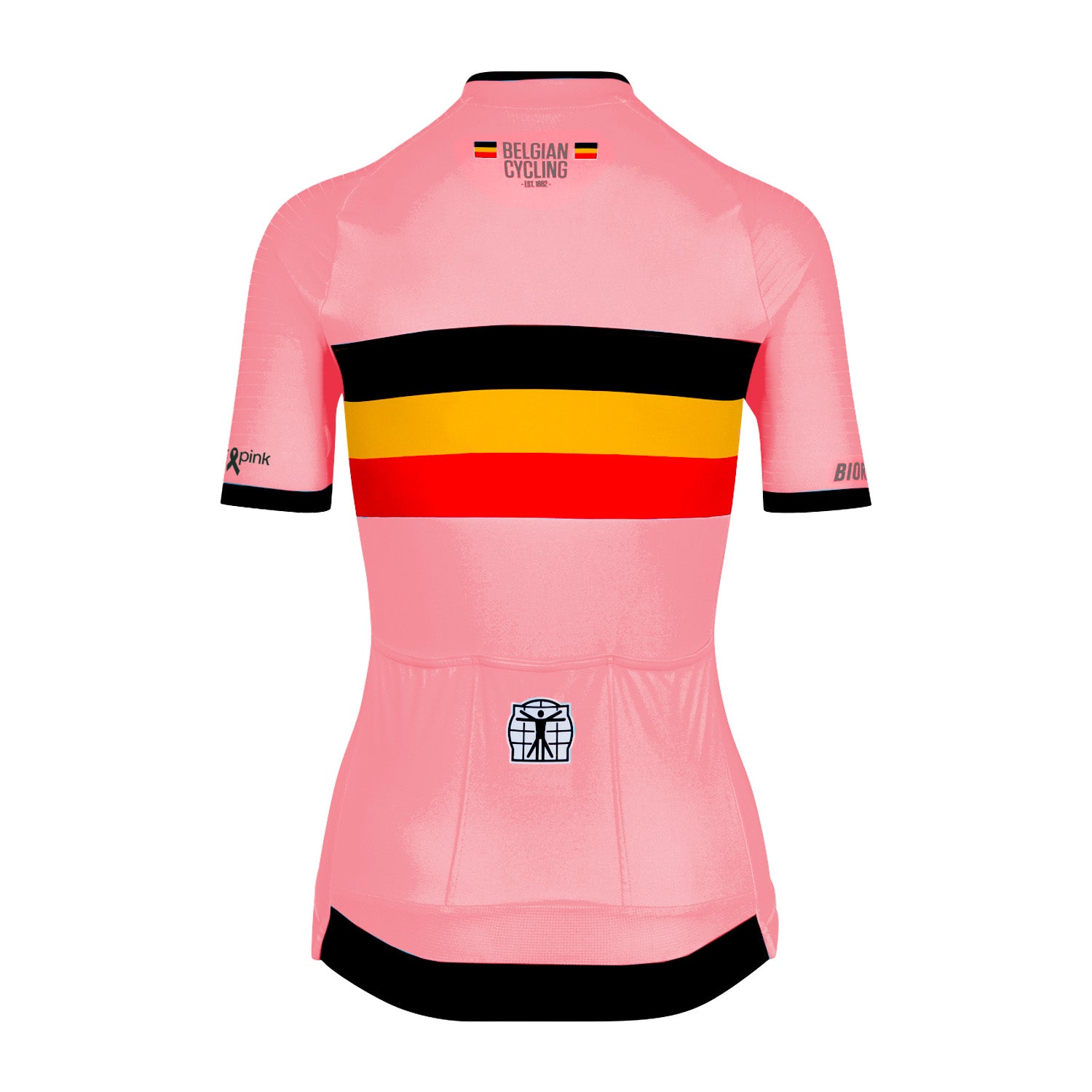 Officiële Belgian Cycling Icon Dames Wielershirt – Think Pink Editie
