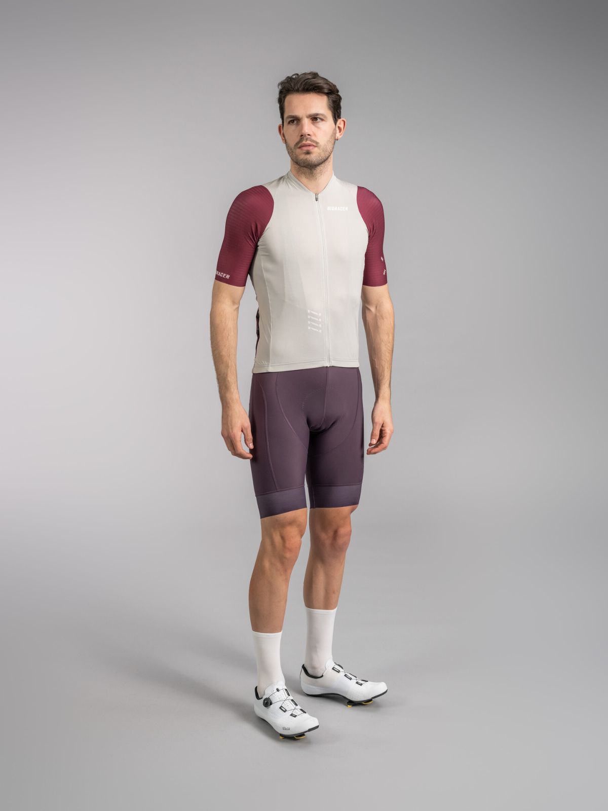 Maillot Icon Gris chaud-Bordeaux