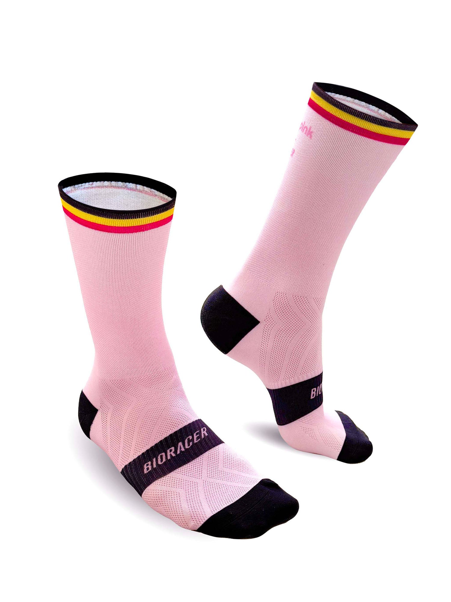 Chaussettes Classiques Officielles Belgian Cycling - Édition Think Pink