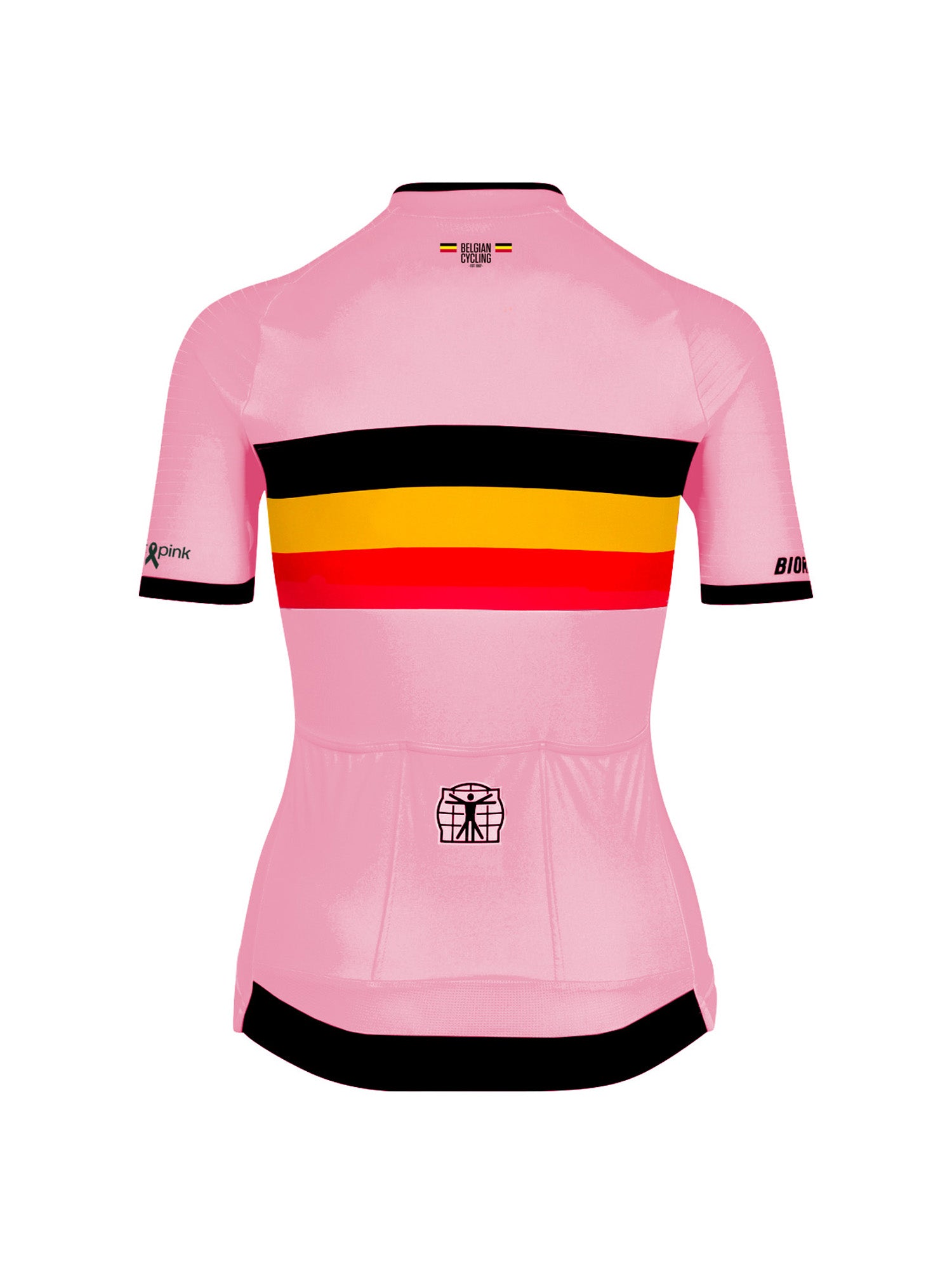 Officiële Belgian Cycling Icon Dames Wielershirt – Think Pink Editie