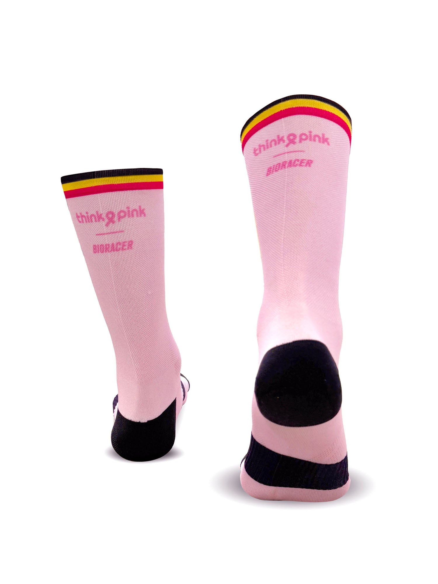 Chaussettes Classiques Officielles Belgian Cycling - Édition Think Pink