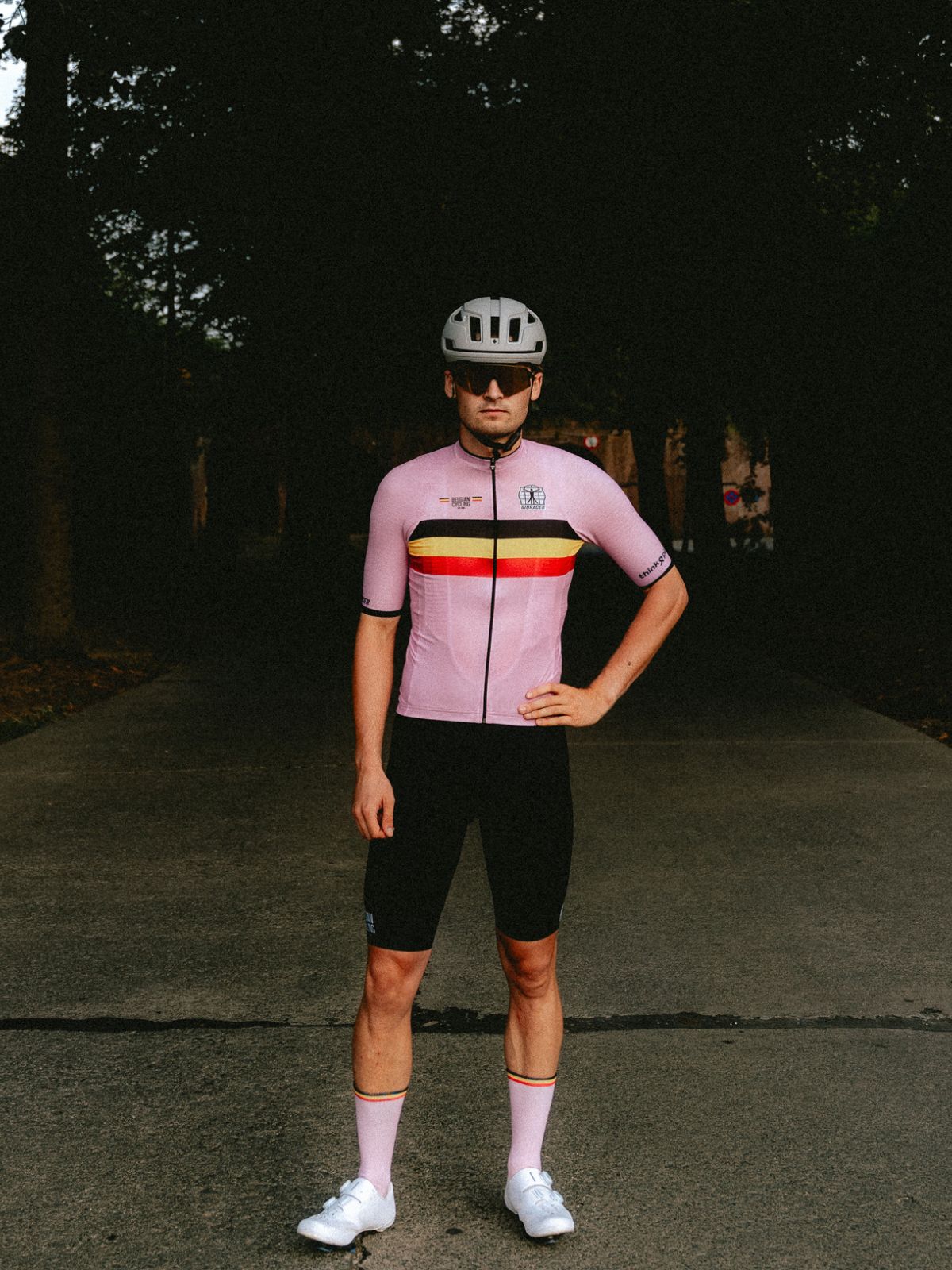 Officiële Belgian Cycling Icon Wielershirt – Think Pink Editie
