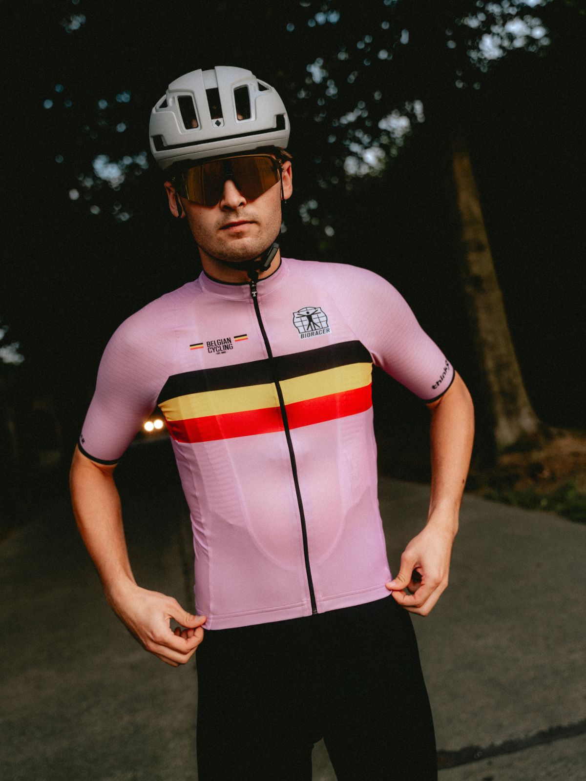 Officiële Belgian Cycling Icon Wielershirt – Think Pink Editie