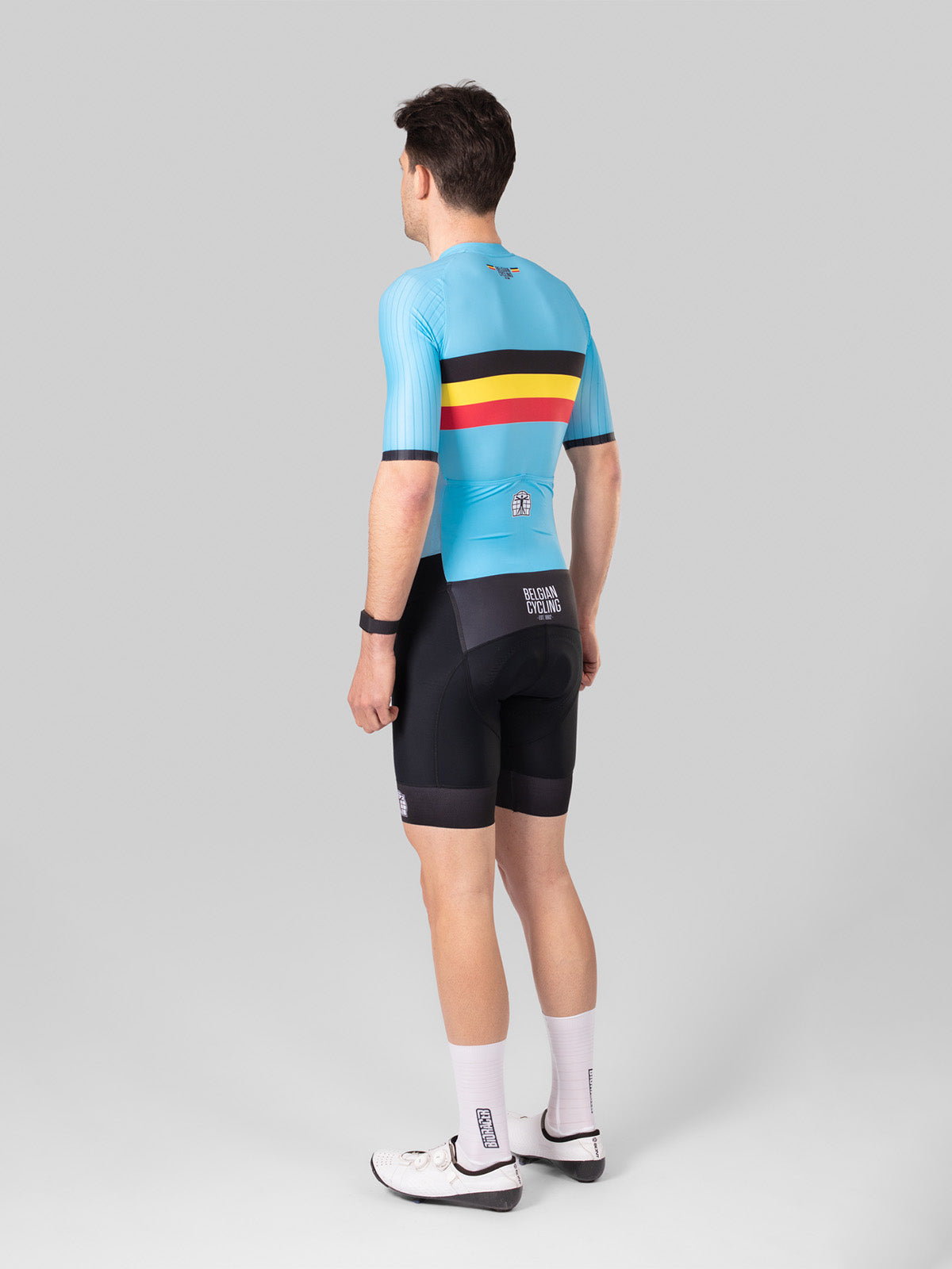 Offizieller belgischer Radrennanzug mit Straßenrenn-Design