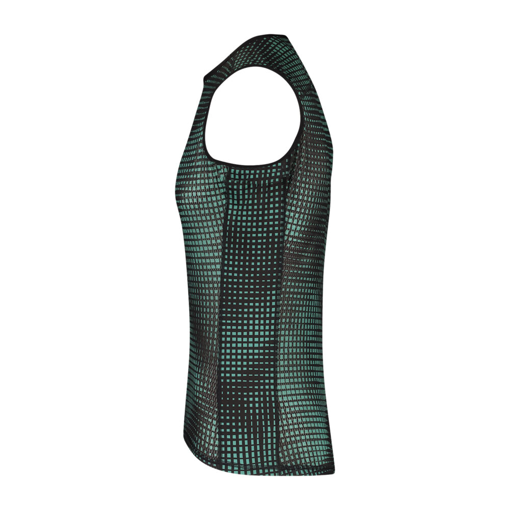 Sleeveless Breeze Base Layer Op Art Dark Green