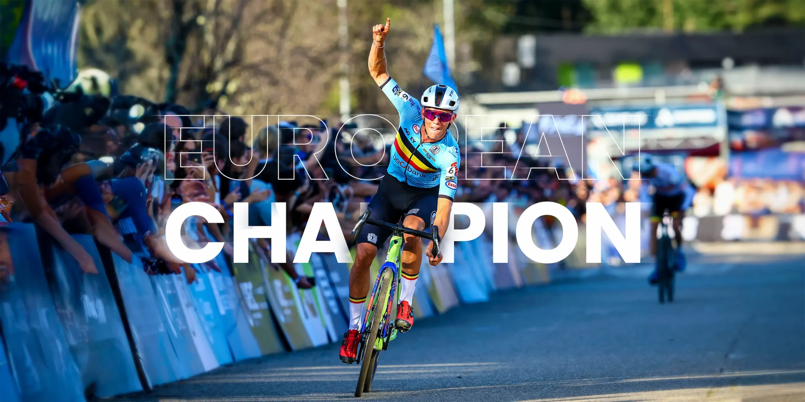 Thibau Nys European Champion CX 2024 finish